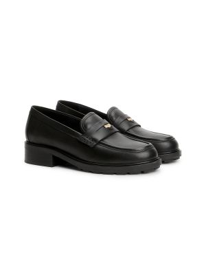 Кожени ниски обувки Tommy Hilfiger черно