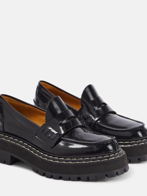 Lakované kožené loafers Proenza Schouler černé