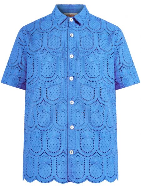Βαμβακερό πουκάμισο Farm Rio μπλε