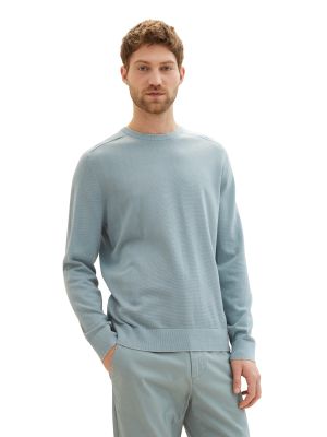 Пуловер Tom Tailor светлосиньо