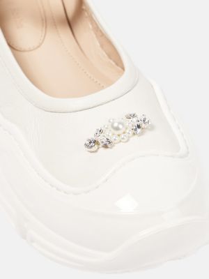 Кожени полуотворени обувки Simone Rocha бяло
