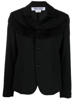 Приталенная куртка с бахромой Comme Des Garçons Comme Des Garçons, черная