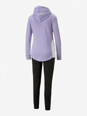 Pantaloni sport cu glugă Puma violet