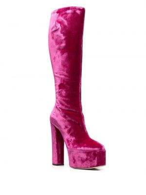 Guminiai batai velvetinės Giuseppe Zanotti rožinė