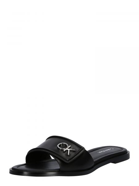 Sandale fără toc Calvin Klein negru
