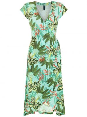 Košilové šaty s potiskem s tropickým vzorem Lygia & Nanny zelené