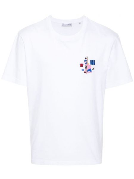 Βαμβακερή μπλούζα Carne Bollente λευκό