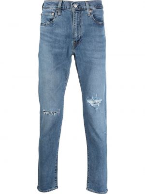 Slank nødlidende skinny jeans Levi's blå