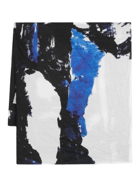 Abstraktas kokvilnas šalle ar apdruku Daniela Gregis zils