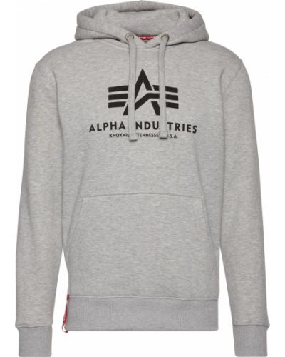 Priliehavá mikina Alpha Industries sivá