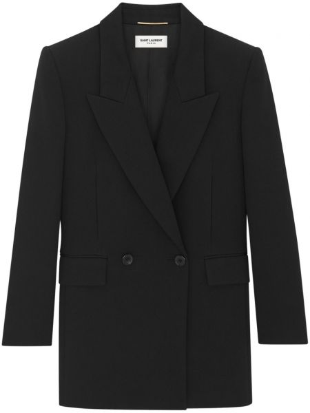 Dobbeltradet blazer Saint Laurent sort