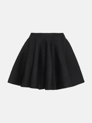 Mini spódniczka wełniana Alaã¯a czarna