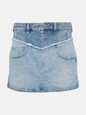 Spódnica jeansowa z wysoką talią Isabel Marant niebieska