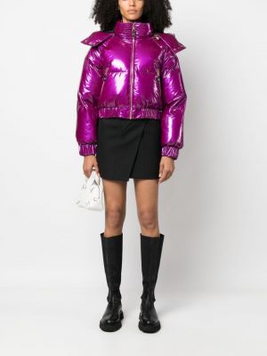 Džinsa jaka ar kapuci Versace Jeans Couture violets