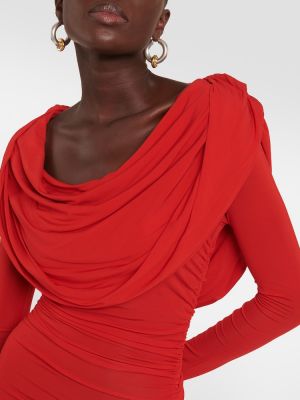 Φόρεμα με κουκούλα από ζέρσεϋ Giuseppe Di Morabito κόκκινο