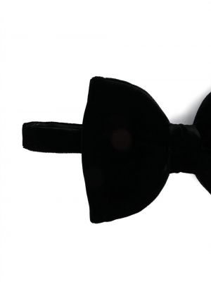 Sametová kravata s mašlí Saint Laurent černá