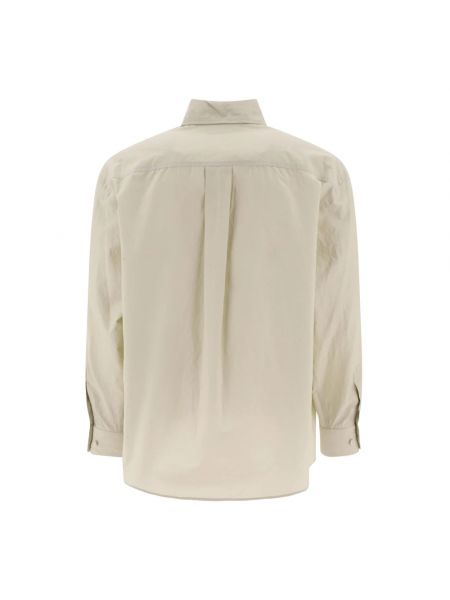 Camisa de seda de algodón Lemaire beige