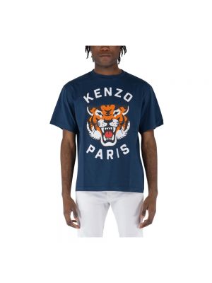 T-shirt mit print mit tiger streifen Kenzo blau
