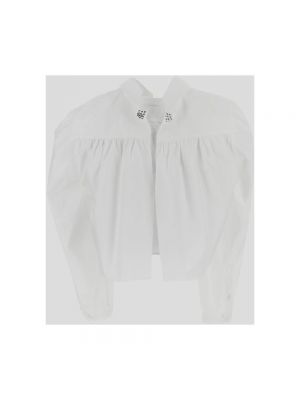 Blusa de algodón Mm6 Maison Margiela blanco