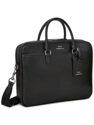 Кожаная сумка Polo Ralph Lauren черная