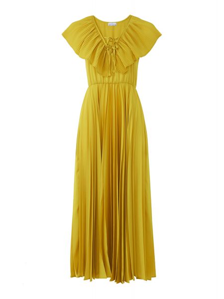 Плиссированное платье Sfizio желтое