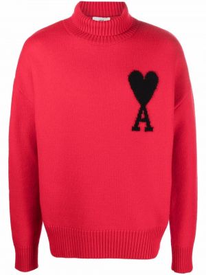 Maglione Ami Paris rosso