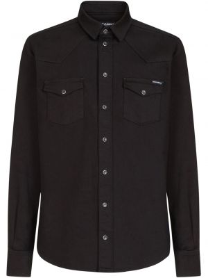 Camisa vaquera con estampado Dolce & Gabbana negro