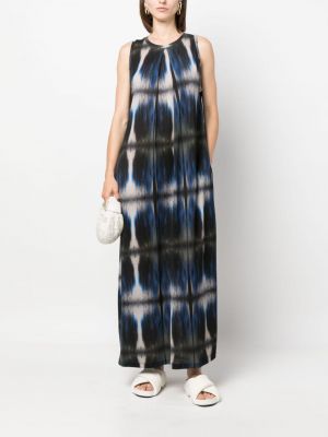 Dlouhé šaty s abstraktním vzorem Henrik Vibskov modré