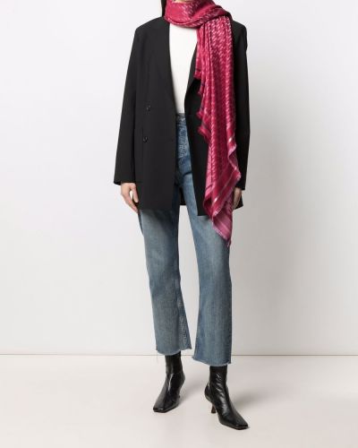 Bufanda de tejido jacquard Karl Lagerfeld rosa