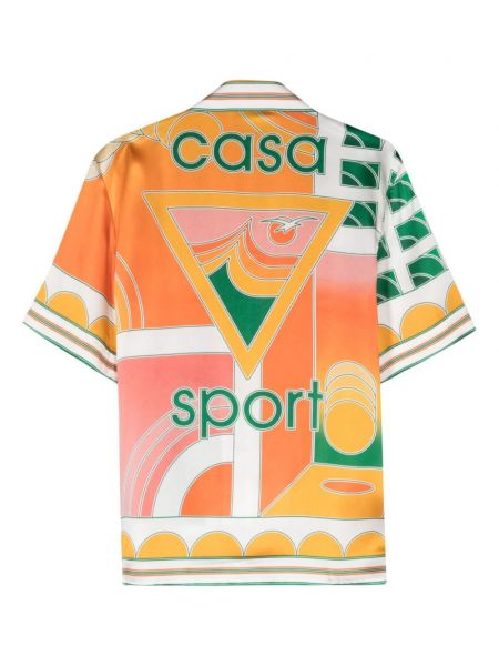 Jedwabna koszula Casablanca pomarańczowa