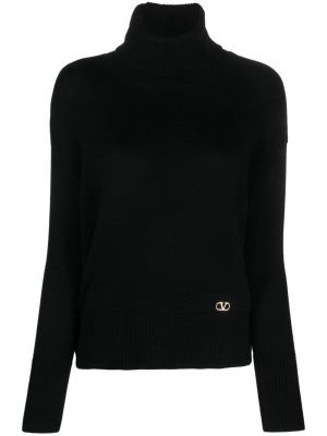 Кашмирен пуловер Valentino Garavani черно