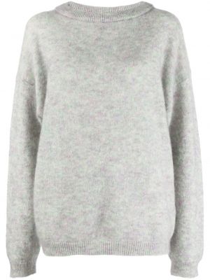 Moherowy sweter wełniany Acne Studios szary