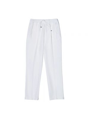 Jedwabne spodnie sportowe Kiton białe