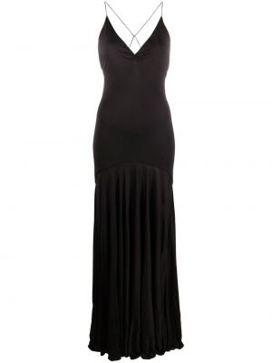 Koktel haljina Saint Laurent crna