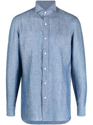 Lanena srajca Borrelli modra