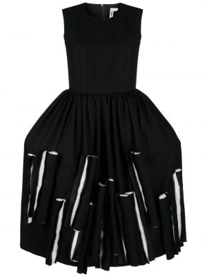 Midi šaty bez rukávov Comme Des Garçons čierna