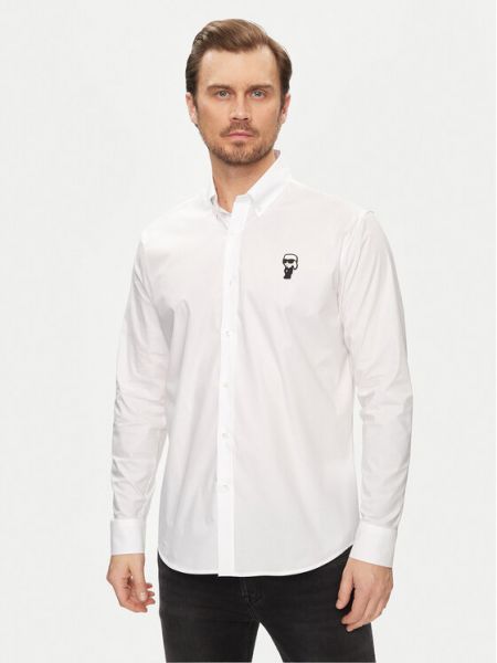 Priliehavá košeľa Karl Lagerfeld biela