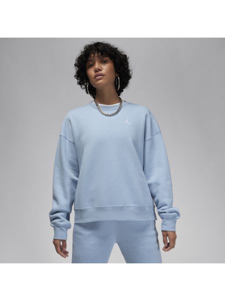 Fleece hoodie mit rundem ausschnitt Nike blau
