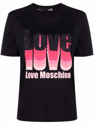 Trykt t-skjorte Love Moschino svart