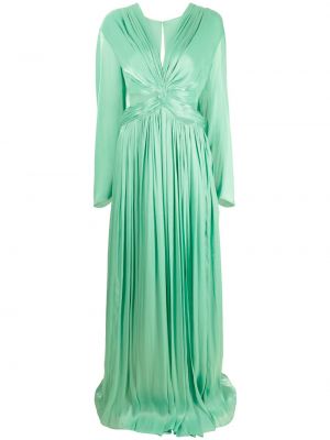 Sukienka wieczorowa plisowana Costarellos zielona