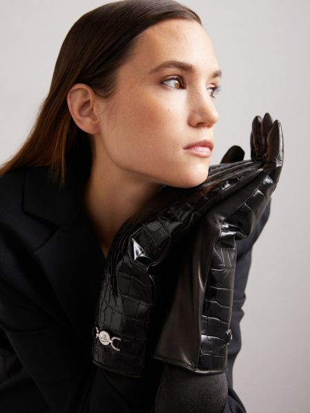 Rękawiczki Versace czarne