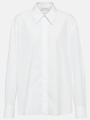Camicia di cotone Alexander Mcqueen bianco