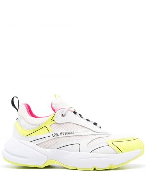 Sneakers con stampa Love Moschino bianco