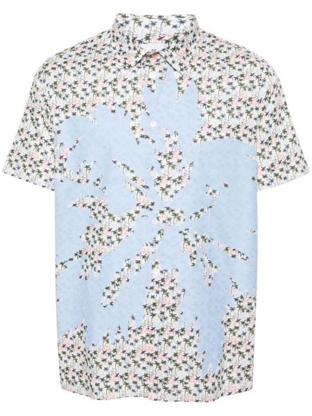Βαμβακερό πουκάμισο με σχέδιο Paul Smith λευκό