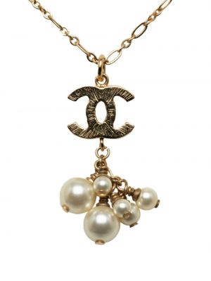 Ogrlica z perlami Chanel Pre-owned zlata