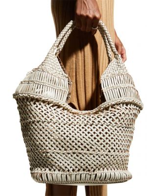 Плетеная кожаная большая сумка Margarita Rafe