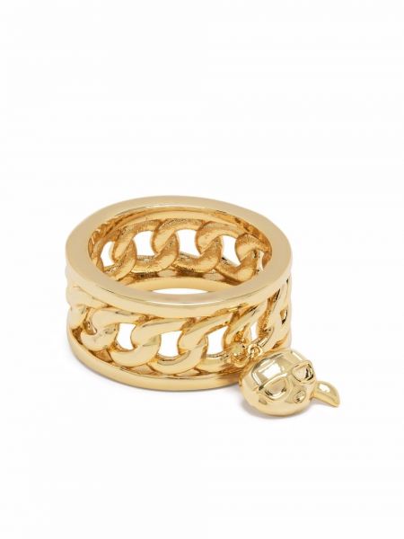 Pozłacany pierścionek Karl Lagerfeld - złoto