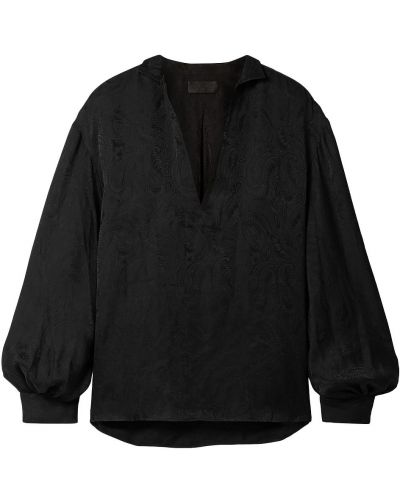 Шелковая блузка Nili Lotan, черный