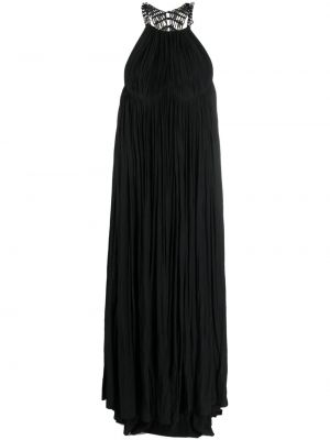 Плисирана вечерна рокля Lanvin черно