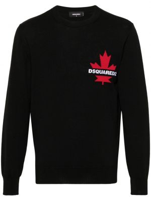 Vlnený sveter Dsquared2 čierna